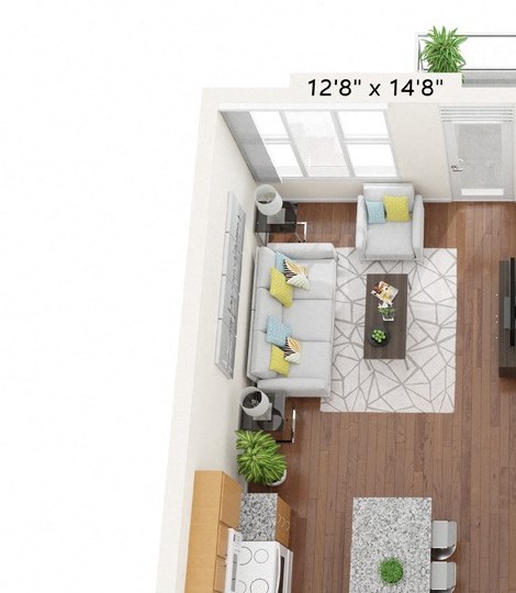 Brighton Oaks_1 Bedroom Floor Plan